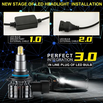2vnt 48 Žetonų 4 Pusių, 9006/HB4 LED Lempos Automobilių Žibintų Lemputės 360 Laipsnių 6000K