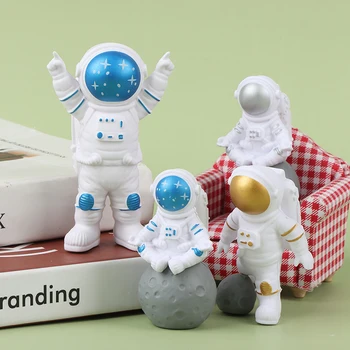 3Pcs Visatos Raketų Astronautas Astronautas Plastikiniai Modelis Pyragas Apdaila Kepimo Ornamentu Namų Puošybai