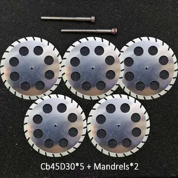 5vnt Dantų Lab diamond dvipusės pjovimo disko Dantų Pjovimo Gipso sintetinės dervos 45mm*0,30 mm