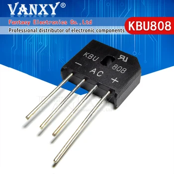 5VNT KBU808 KBU-808 8A 800V diodų tiltas lygintuvas naujas ir originalus IC