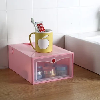 6 Vnt Skaidraus Plastiko Batų Saugojimo Dėžės Fantastinis Drabužių Laikymo Talpos Dėžutė Japonijos Apversti Stalčių Žaislas Organizatorius