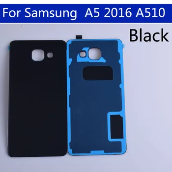 A510 Samsung Galaxy A5 2016 A510 SM-A510F A510F SM-A510F/DS Atgal Akumuliatoriaus Dangtelį Atveju 3D Stiklas, Galinis Korpuso Dangtelis