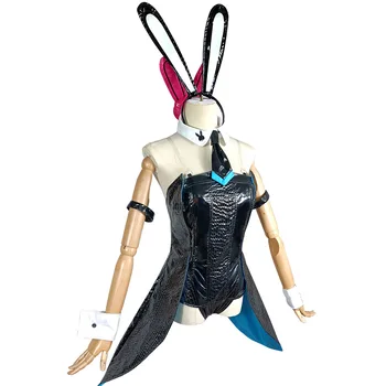 Cos Anime Miku Bunny Mergina Triko Juodas Triušis Seksualus Kawaii Cosplay Kostiumų Moterų Jumpsuit Vaidmenų Rekvizitai Veiklos Grupė