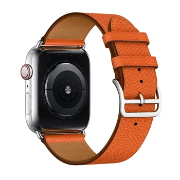 Dirželis apple watch band 44mm 40mm iWatch 38mm 42mm natūralios Odos Vieno kelionių apyrankę watchband už serie 6 SE 5 4 3 44 mm