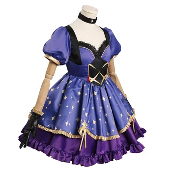 Genshin Poveikio Mona Cosplay Kostiumų Ragana Dress Kostiumai Helovyno Karnavalas Kostiumas