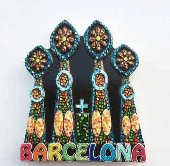 Ispanijoje, Barselonoje, Šaldytuvas Magnetas Pasaulio Šaldytuvas Magnetinis Lipdukas, Kelionių Suvenyrai, Namų Virtuvė Magnetai Apdaila
