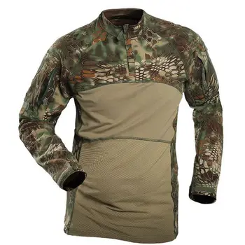 Kryptek Mandrake Kamufliažas Vyrų Kariuomenės Karinių Taktinis Marškinėliai Ilgomis Rankovėmis Quick Dry Pėsčiųjų Marškinėliai Lauko Medžioklės Kovoti Su Shi