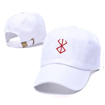 Medvilnės BERSERK tėtis skrybėlę Kentarou Miura Komiksų siuvinėjimo Beisbolo kepuraitę Snapback Unisex Vasaros mados lauko, laisvalaikio kepurės