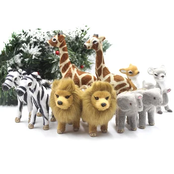 Mielas Liūtas, Žirafa, Modeliavimo Gyvūnų Modelio Džiunglės Safari Party Gimtadienis Dekoro Miško Zoologijos Sodas Gyvūnų Karolius, Kūdikių Švietimo Žaislai