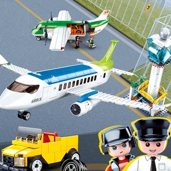 Miestas Didelės Aviacijos Tarptautinio Oro Uosto Įgula Keleivinių Lėktuvų Orlaivių Transporto Techninės Priežiūros Transporto Priemonės Stebėjimo Bokštas Žaislas