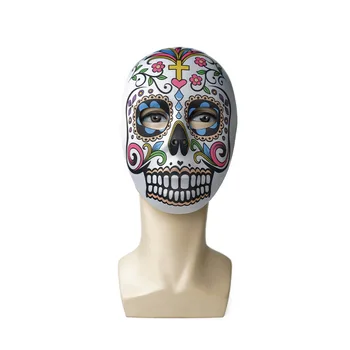 Mirusiųjų dienos Cosplay rekvizitai vyrų ir moterų maskuotis šalis kaukolė spausdinti klaidingą kaukė