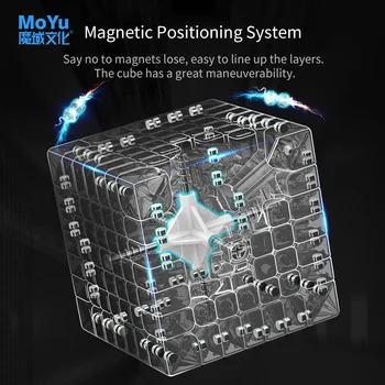 MoYu AoFu WR M 7x7 Magnetinio Magic Cube 7x7x7 Profesinės kubo Galvosūkį kubo žaislas 7×7 Greičio kubo Aofu WRM Cubo magico