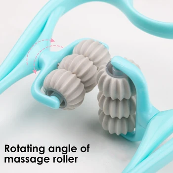 Namų Nešiojamų Kaklo Massager 6 Roller Paspaudus Rankinis Masažo Prietaisas Skausmo Terapija Peties Massageador Trigger Point