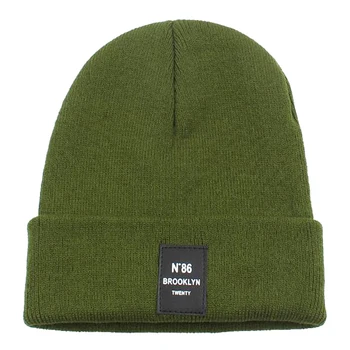 Nauja Etiketė N86 Beanie Skrybėlių Išsiuvinėti Vyrams, Moterims, Medvilnės Minkštas Mados Žiemą Kepurės Su Megzti Beanies Hip-Hop Slidinėjimo Kepurė Šilta