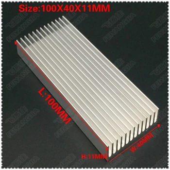 (Nemokamas pristatymas )5vnt 100x40x11mm Aliuminio heatsinks, elektroninis radiatorių, aušinimo, aliuminio blokas