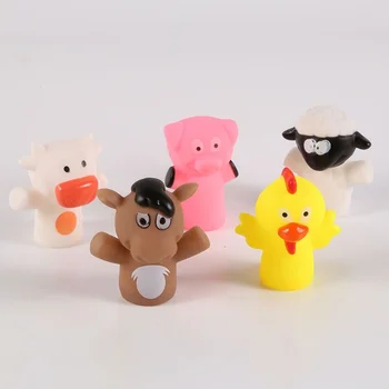 Piršto Lėles, Plastikinių Žaislų Kūdikių Mini Gyvūnai Švietimo Vertus Animacinių filmų Guminės Lėlės Vertus, Lėlių Teatro, Žaislų Vaikams Dovanos