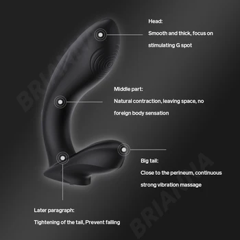 Prostatos massager Antausiai stimuliacija Belaidžio nuotolinio valdymo analinis vibratorius bendable vibracijos analinis kaištis Vyrų Orgazmas Vibratorius