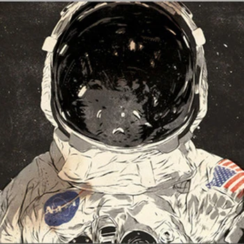 Rankų darbo Abstraktus Paveikslas Naftos Tapyba ant Drobės Astronautas Nuotraukos Meno Paletės Peilis Meno kūrinius Kambarį Dekoro Kosmoso