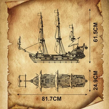 Raudona Piratų Laivas 13109 Surinkto Modelio Modulinės 3139PCS SS Statybiniai Blokai, Plytos Žaislas Kalėdų Dovanos 4195 Kūrybinių Idėjų Serija