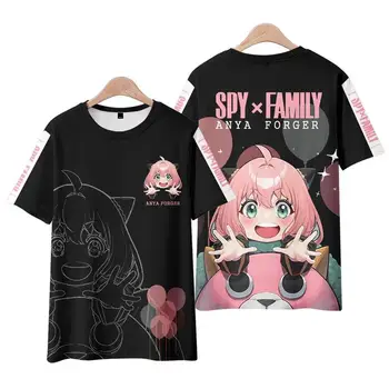 Spy X Šeimos 3D Print T-Shirts Kawaii Anime Mergina Ana Klastotojas Vyrai Moterys Mados Negabaritinių Marškinėliai Harajuku Vaikai Tees Viršūnes Drabužiai
