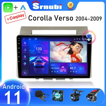 Srnubi Android 11 Automobilių Radijo Toyota Corolla Verso, AR10 2004-2009 daugialypės terpės Grotuvas, 2 Din Carplay Stereo ŽEMĖLAPIS GPS DVD Galvos Vienetas