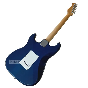 ST elektrine Gitara, 6 Stygos 39 Colių blizgančios Elektros Guitarra 22 Skirsniai Visą Liepų Kūno 648mm Masto Ilgis