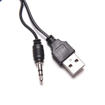 Už Garsiakalbis Mp3 MP4 Grotuvas 50cm 1PC USB Mini Vyrų Vyrų USB 2.0 5pin Standarto + 3.5 mm AUX Audio jungtis Ryšio Adapterio Kabelis