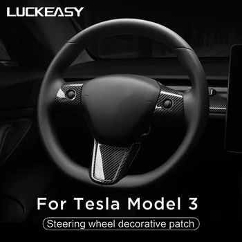 Vairas Pleistras Tesla Mdoel 3 Modelio Y 2022 Automobilio Interjero Aksesuarų Abs Pataisą, Anglies Pluošto Vairas, Kuriems Wheelfully