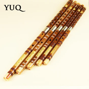 YUQUE Tradicinių Profesinių Bambuko Fleita Woodwind dizi Muzikos instrumentai C D E F G Pagrindiniai Kinijos dizi Skersinės Flauta Xiao