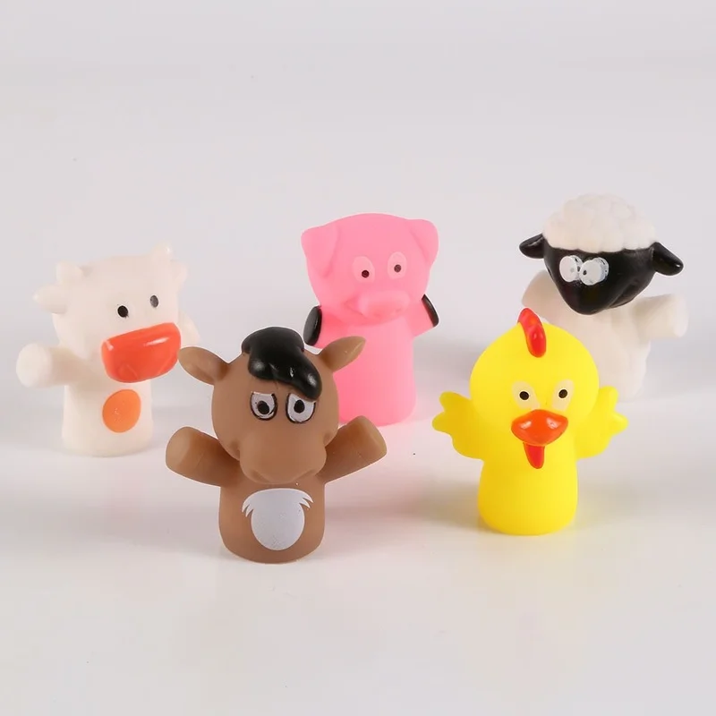 Piršto Lėles, Plastikinių Žaislų Kūdikių Mini Gyvūnai Švietimo Vertus Animacinių filmų Guminės Lėlės Vertus, Lėlių Teatro, Žaislų Vaikams Dovanos